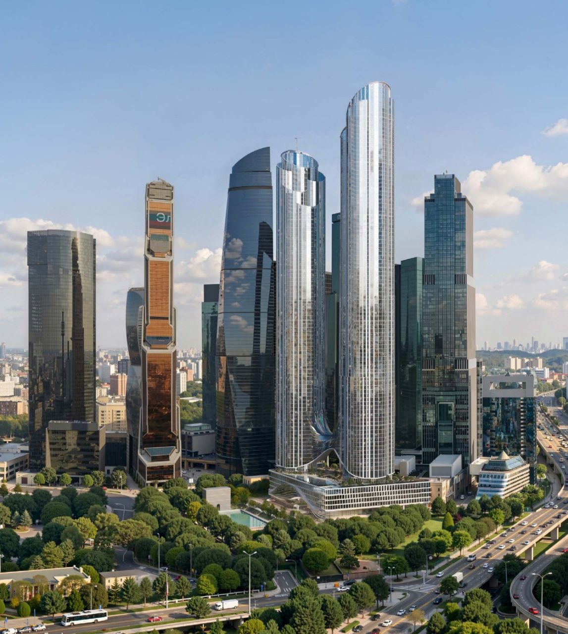 фасад дома, здание по адресу г Москва, 2-й Красногвардейский проезд, д 8А 